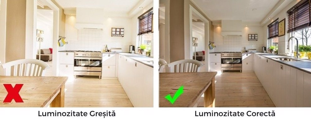 luminozitate corecta/gresita poza anunt imobiliar