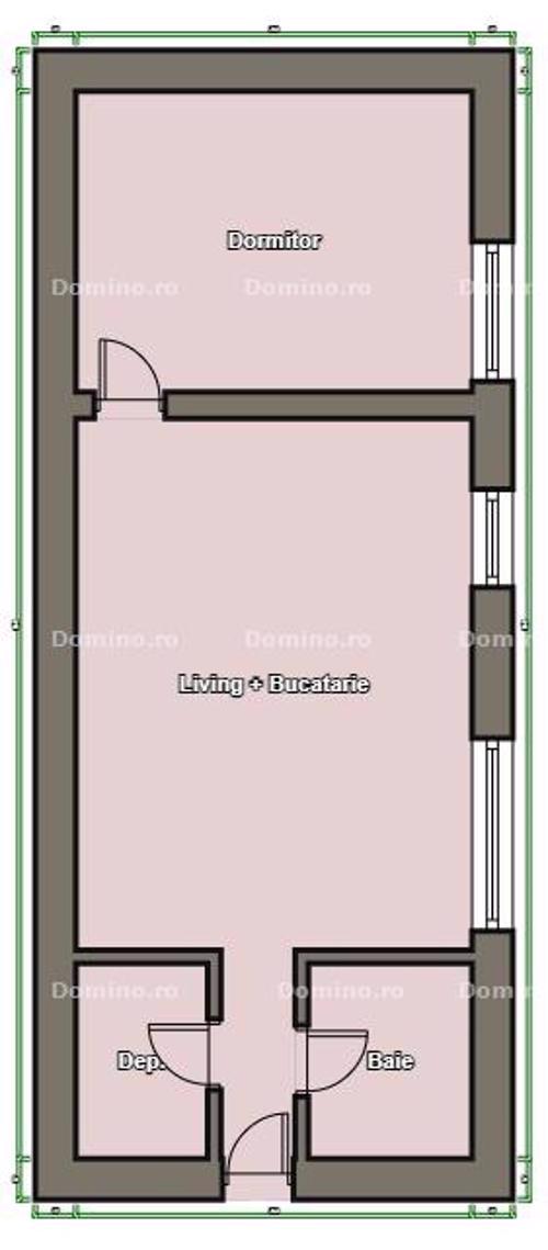 Vanzare Apartament 2 Camere, Confort Sporit Etaj Intermediar, Semifinisat, Parcare 