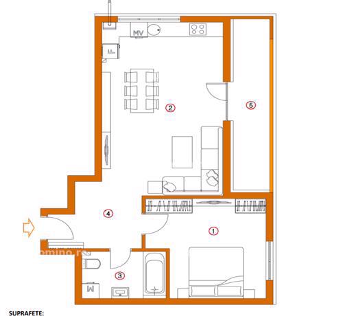 Vanzare Apartament 2 Camere, Intermediar, Semifinisat, Parcare
