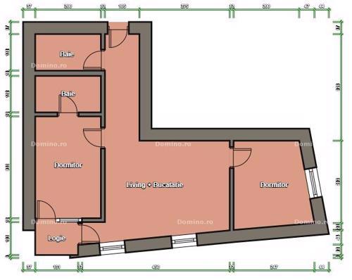 Vanzare Apartament 3 Camere, 2 Bai, Semifinisat, Etaj Intermediar, Parcare 