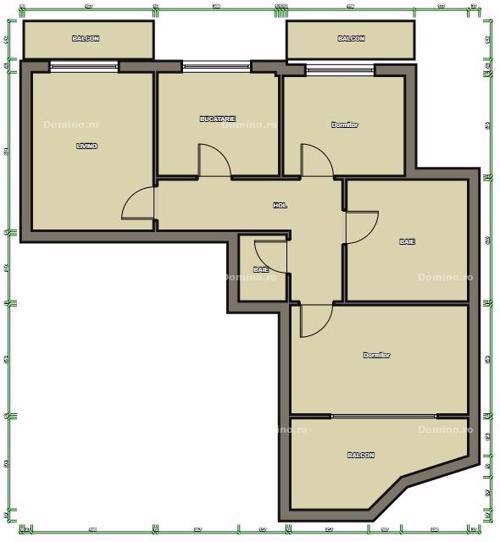 Vanzare Apartament 3 Camere Decomandate, 2 Bai, 3 Balcoane, Etaj Intermediar, Renovabil